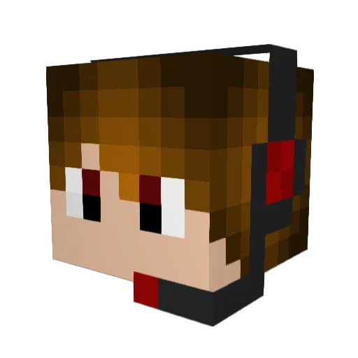 Fake_Yi Minecraft avatar head, 3D render