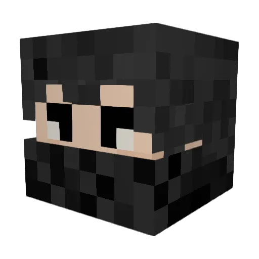 Fake_mavis Minecraft avatar head, 3D render
