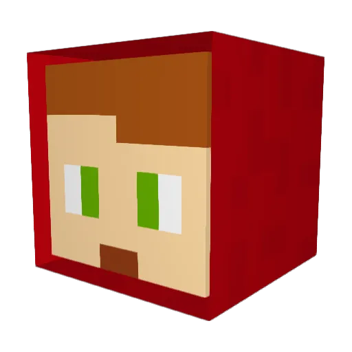 FakedString6246 Minecraft avatar head, 3D render