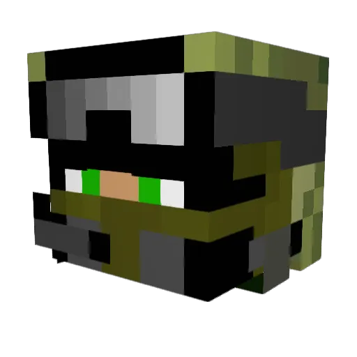 Fakegamer2137 Minecraft avatar head, 3D render