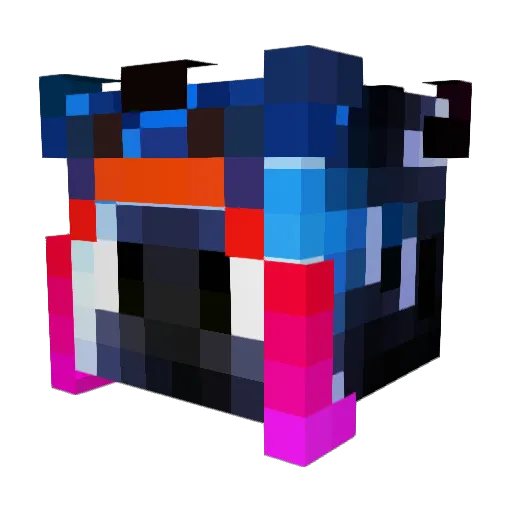 Fakek Minecraft avatar head, 3D render