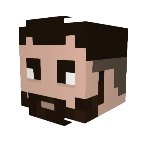 Fakekeks1 Minecraft avatar head, 3D render