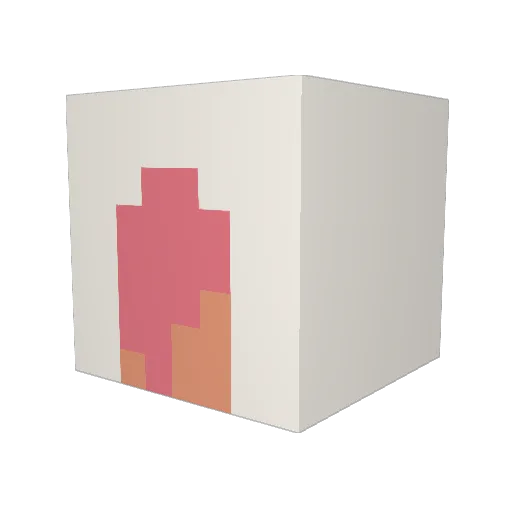 Fakelandius Minecraft avatar head, 3D render
