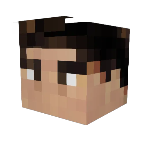 Fakem0n Minecraft avatar head, 3D render