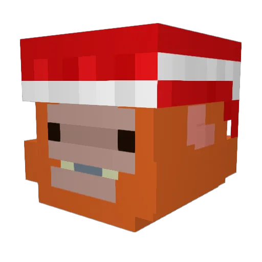 Fakeoo Minecraft avatar head, 3D render