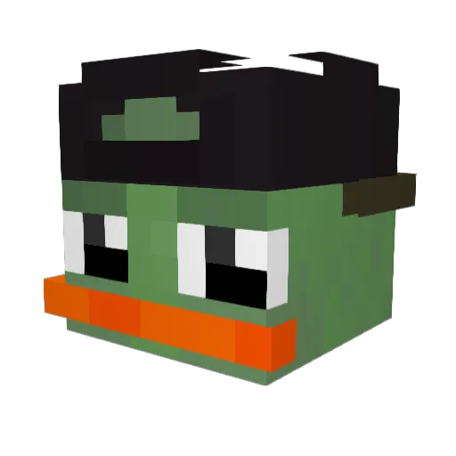 Fakeree Minecraft avatar head, 3D render