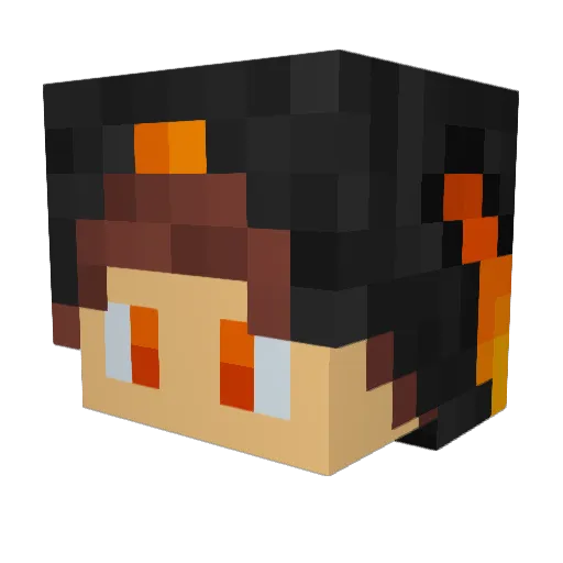 FakesLehrling Minecraft avatar head, 3D render