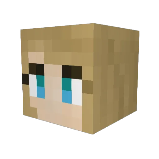 Fakeyem Minecraft avatar head, 3D render