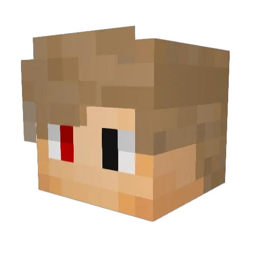 Fakiie_ Minecraft avatar head, 3D render