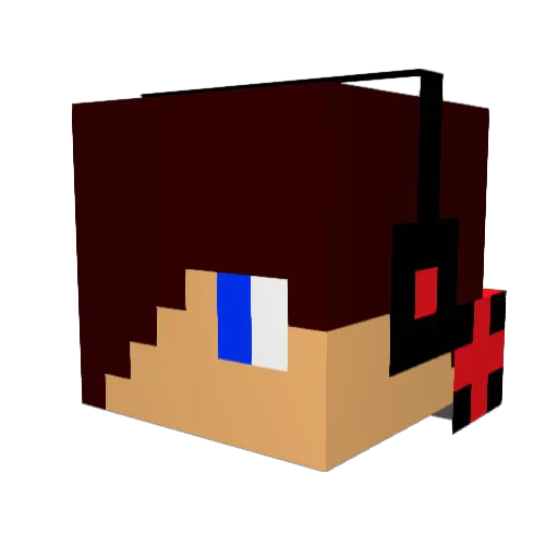 FakingIt Minecraft avatar head, 3D render