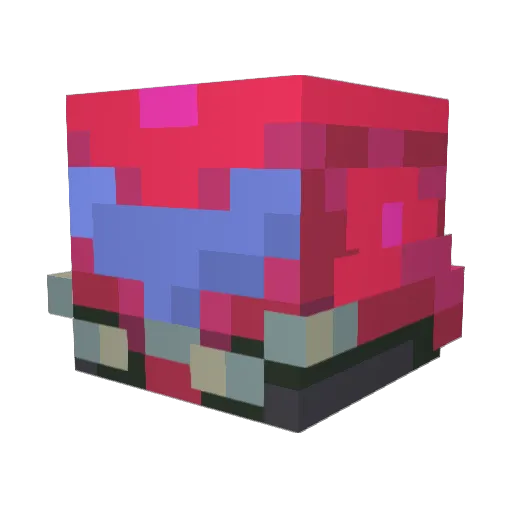 Fakktoo Minecraft avatar head, 3D render