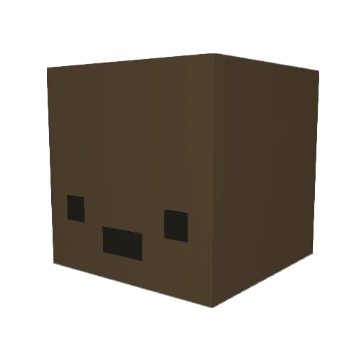 FaknU Minecraft avatar head, 3D render