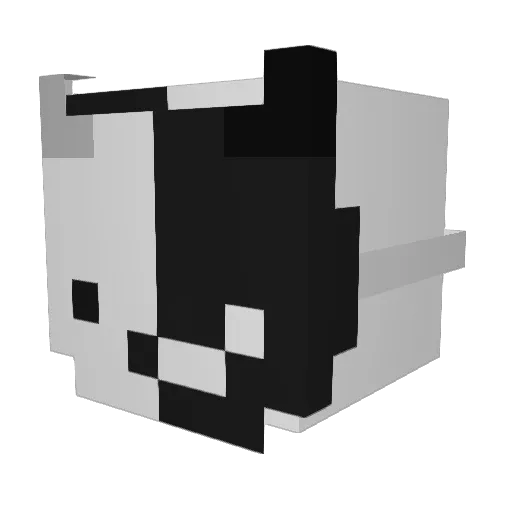 Fakod Minecraft avatar head, 3D render