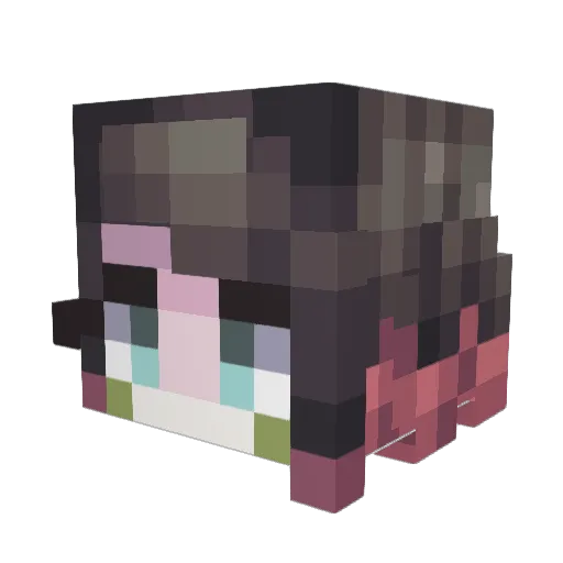 Fakoe Minecraft avatar head, 3D render
