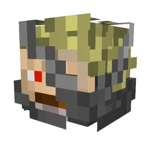 Fal1enTrixt3r Minecraft avatar head, 3D render