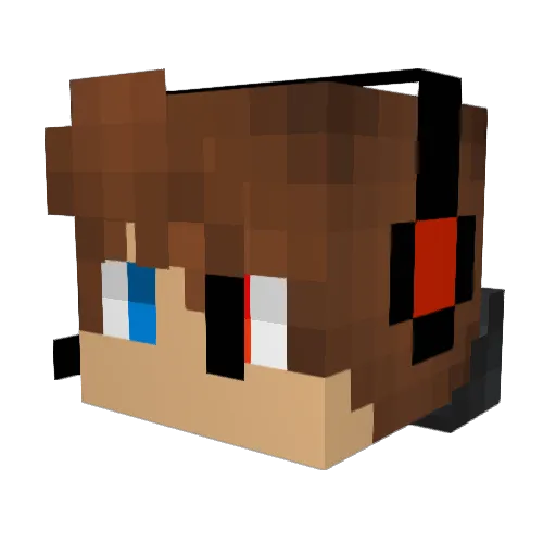Fal3N Minecraft avatar head, 3D render