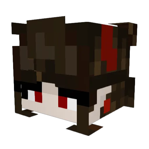 FalaDawn_01 Minecraft avatar head, 3D render
