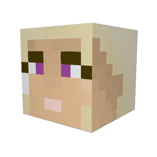 Faladia Minecraft avatar head, 3D render