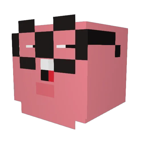 FalafelStoffe Minecraft avatar head, 3D render