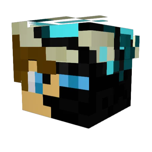 Falafolz Minecraft avatar head, 3D render