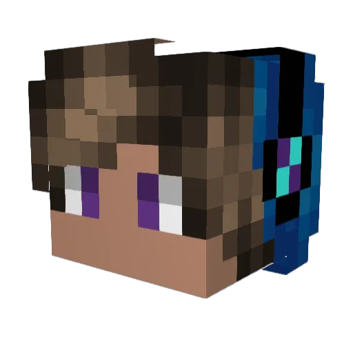 Falanco Minecraft avatar head, 3D render