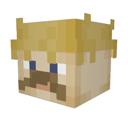 Falcao1899 Minecraft avatar head, 3D render