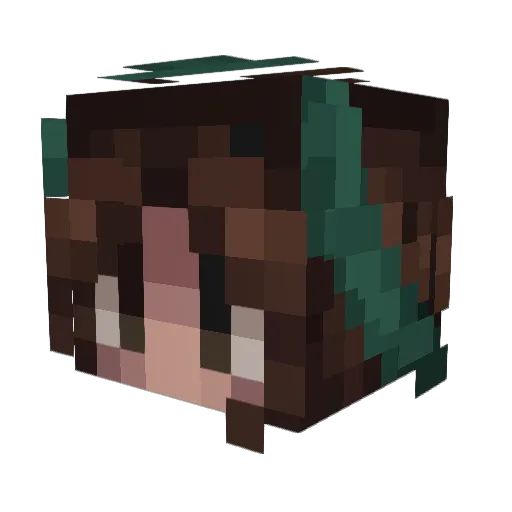 Falcity Minecraft avatar head, 3D render