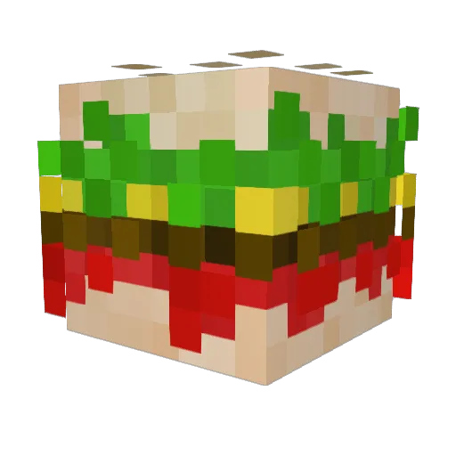 Falcon887 Minecraft avatar head, 3D render