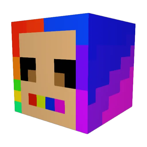 FalconFister Minecraft avatar head, 3D render