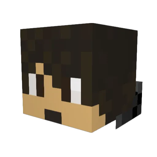 FalconP Minecraft avatar head, 3D render