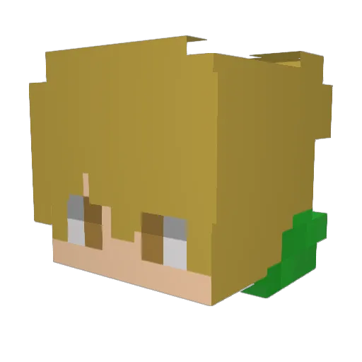 FalconQwerty Minecraft avatar head, 3D render