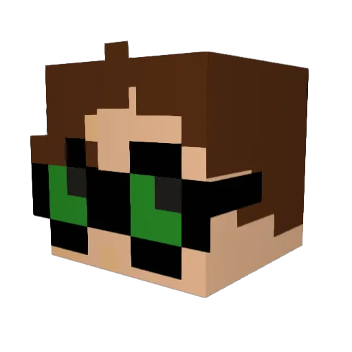 FalconStarman Minecraft avatar head, 3D render