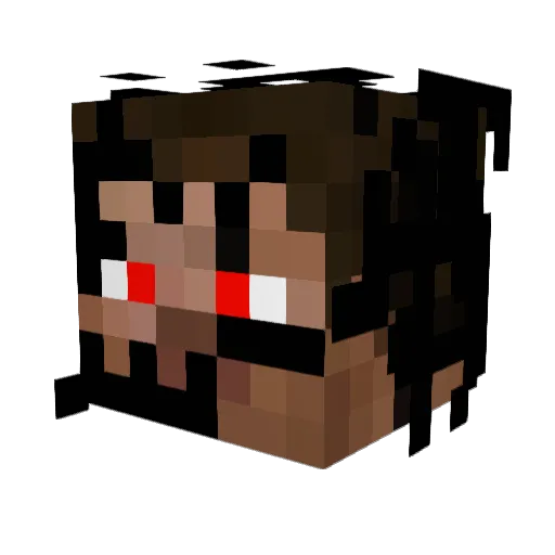 Falconduemila Minecraft avatar head, 3D render