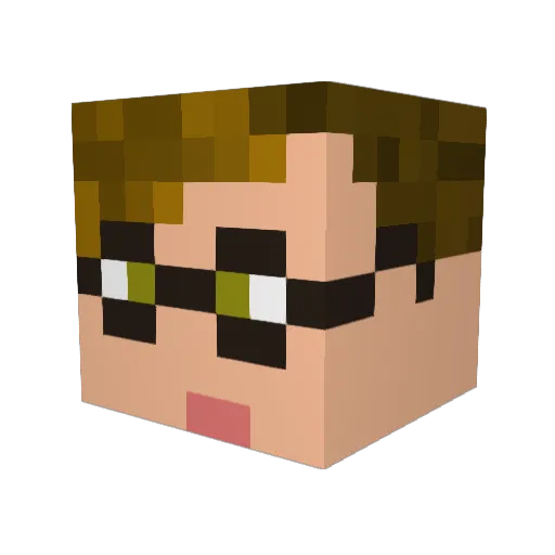 Falconh_ Minecraft avatar head, 3D render