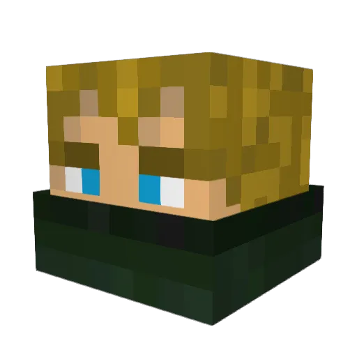 Faldan666 Minecraft avatar head, 3D render