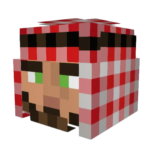 Falekes Minecraft avatar head, 3D render