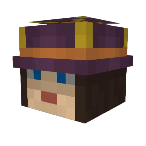 FalinGreyfang Minecraft avatar head, 3D render