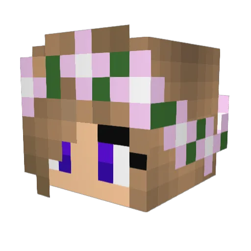 Faline_Bambi Minecraft avatar head, 3D render