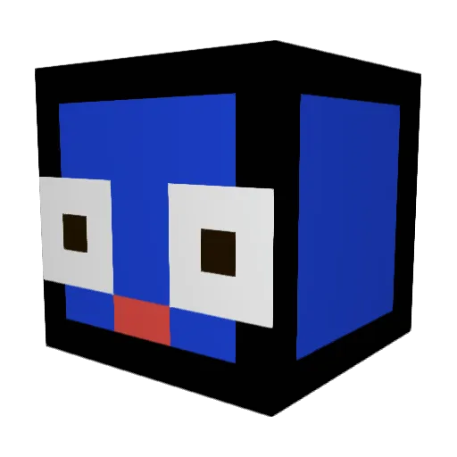 Falintz Minecraft avatar head, 3D render