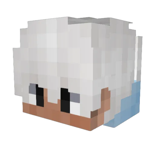 Falistoss Minecraft avatar head, 3D render