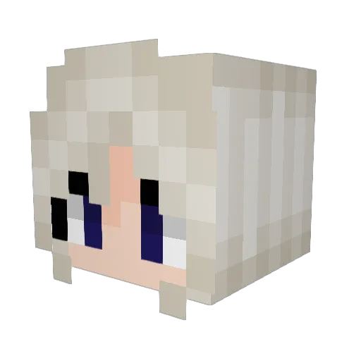 FalkaFaleczka Minecraft avatar head, 3D render