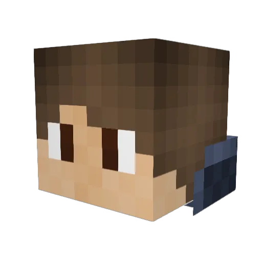 Falkaane Minecraft avatar head, 3D render