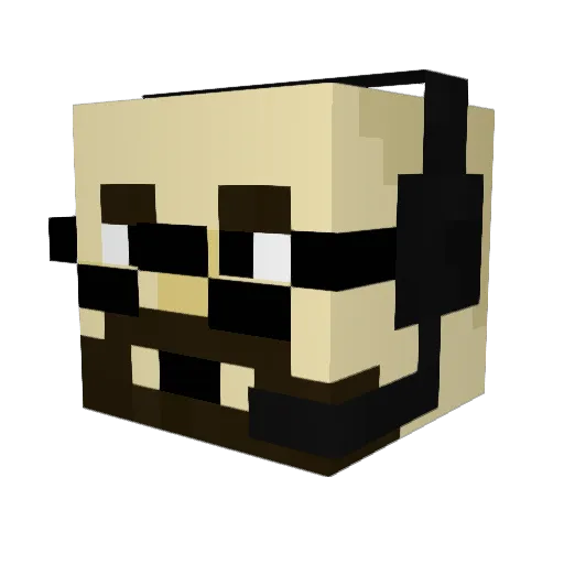 Falkatron Minecraft avatar head, 3D render