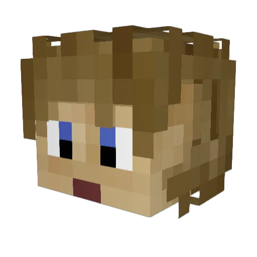 Falke26 Minecraft avatar head, 3D render