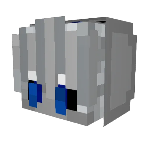 FalkeMax Minecraft avatar head, 3D render