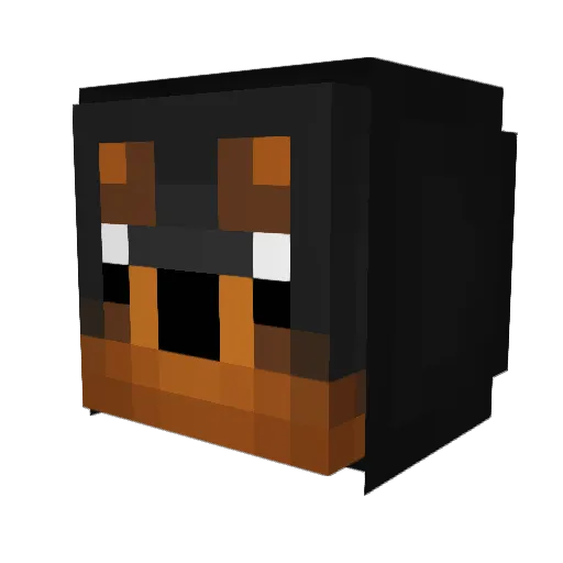 Falkenhund Minecraft avatar head, 3D render