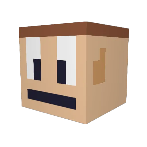 Falkisen Minecraft avatar head, 3D render