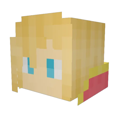 Falkner55 Minecraft avatar head, 3D render