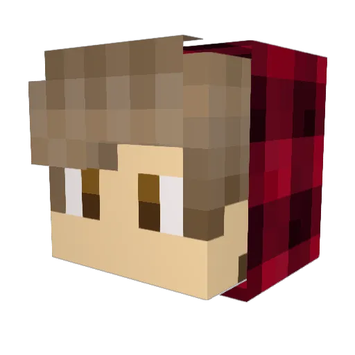Falkodv Minecraft avatar head, 3D render