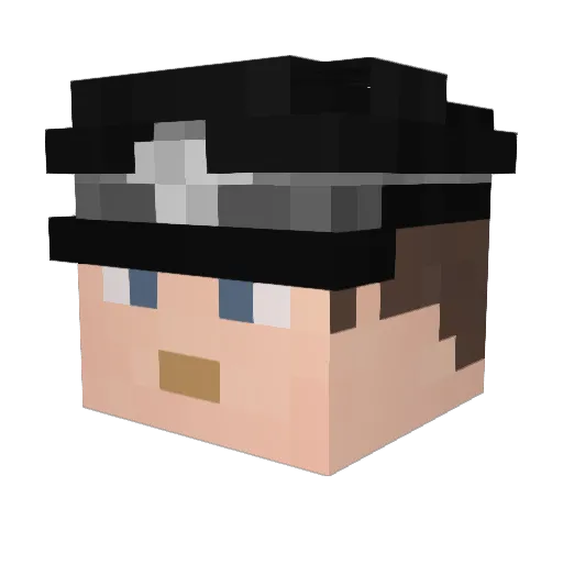 Falkomat2000 Minecraft avatar head, 3D render
